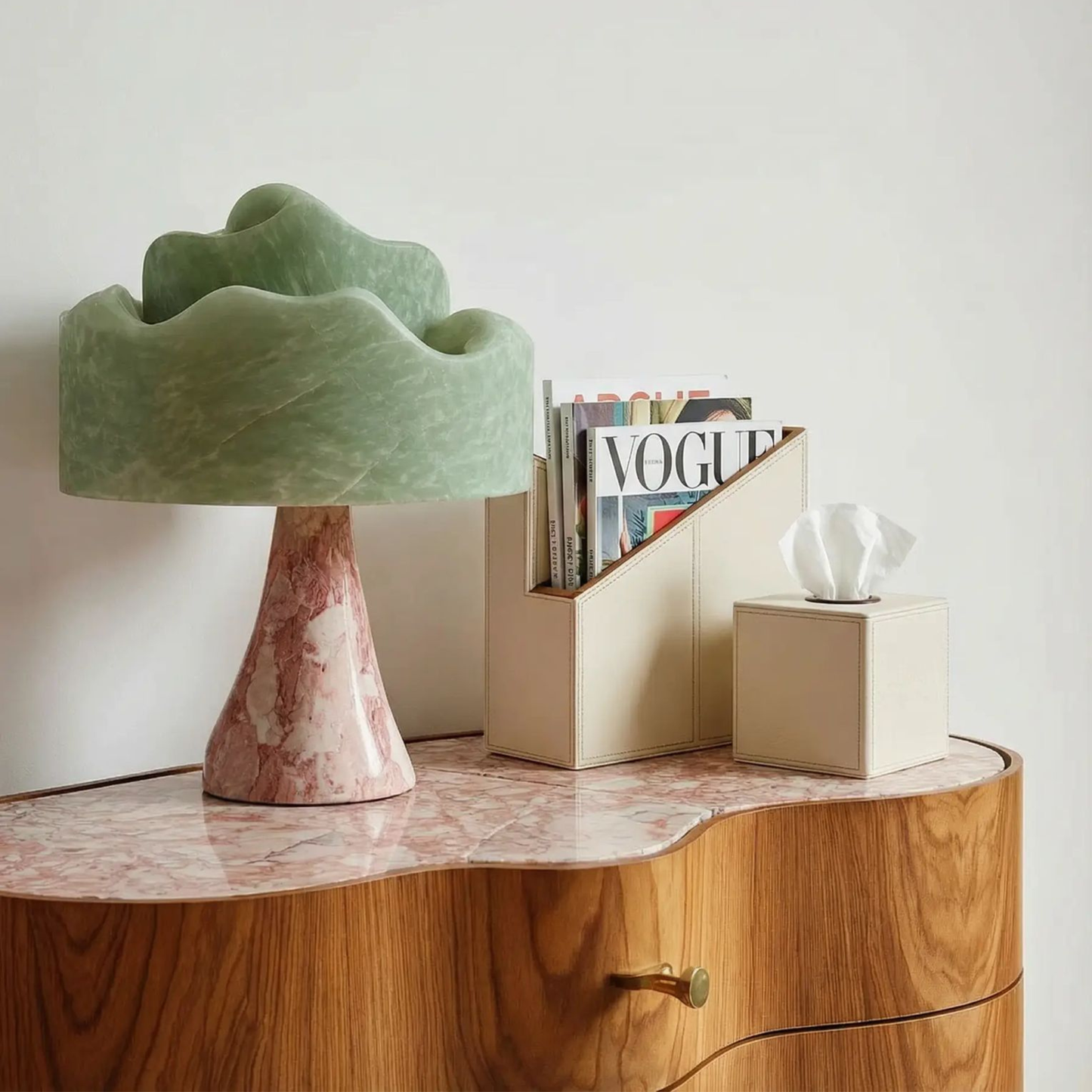 Ivory Essence with Wood Accents