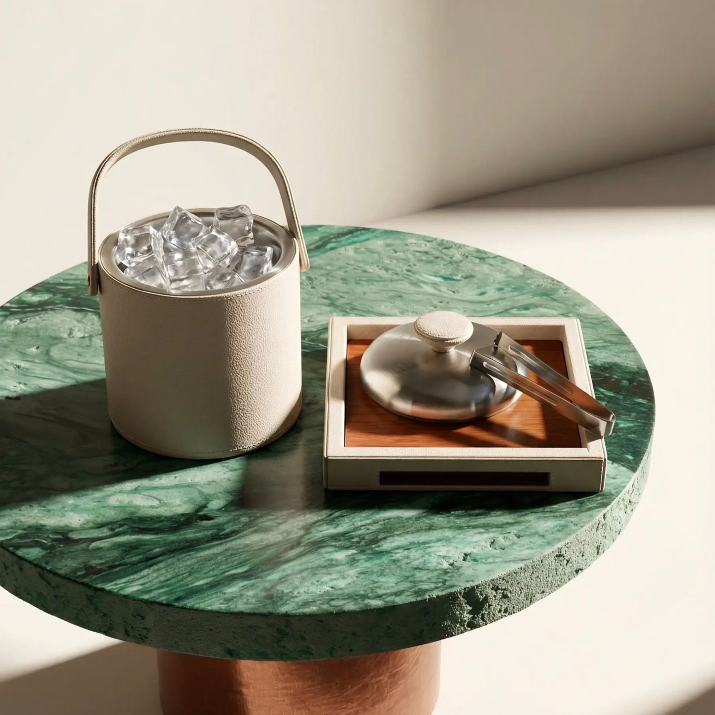 Leather Wrapped Ice Bucket