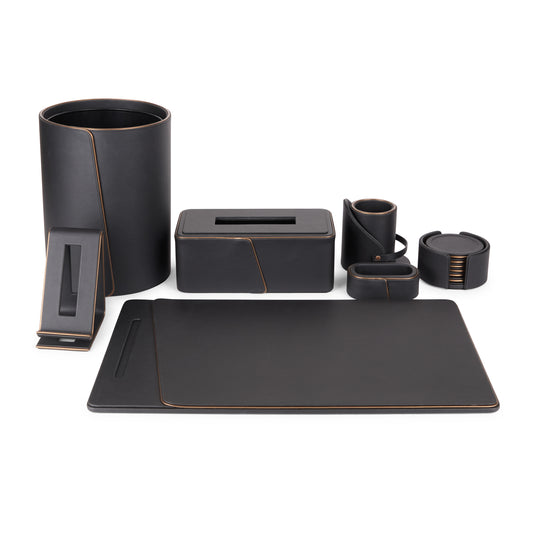 Noir Leather Office Set
