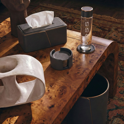 Noir Leather Office Set