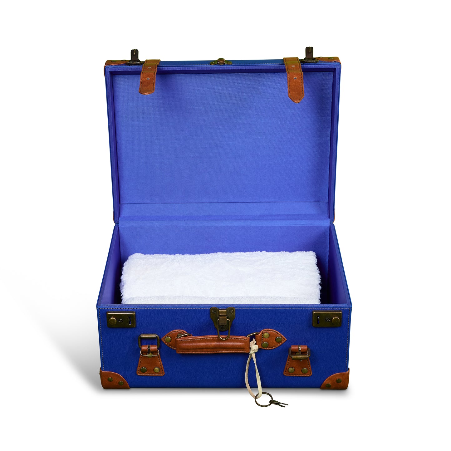 Cobalt Vintage Style Towel Crate