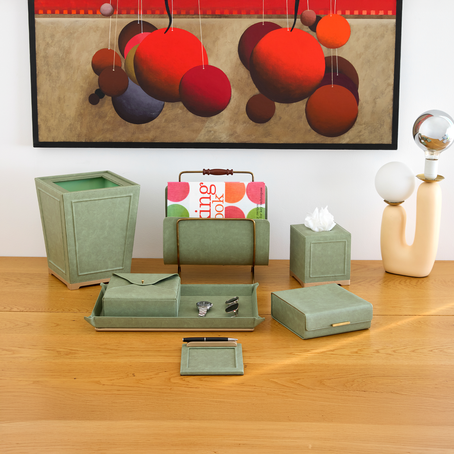 Vintage Moss Green with Gold