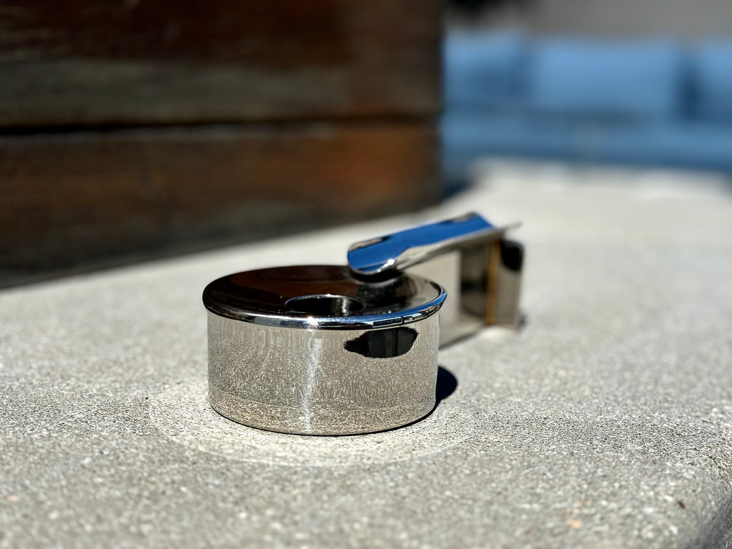 Single Cigar Ashtray In Stainless Steel