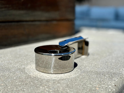 Single Cigar Ashtray In Stainless Steel