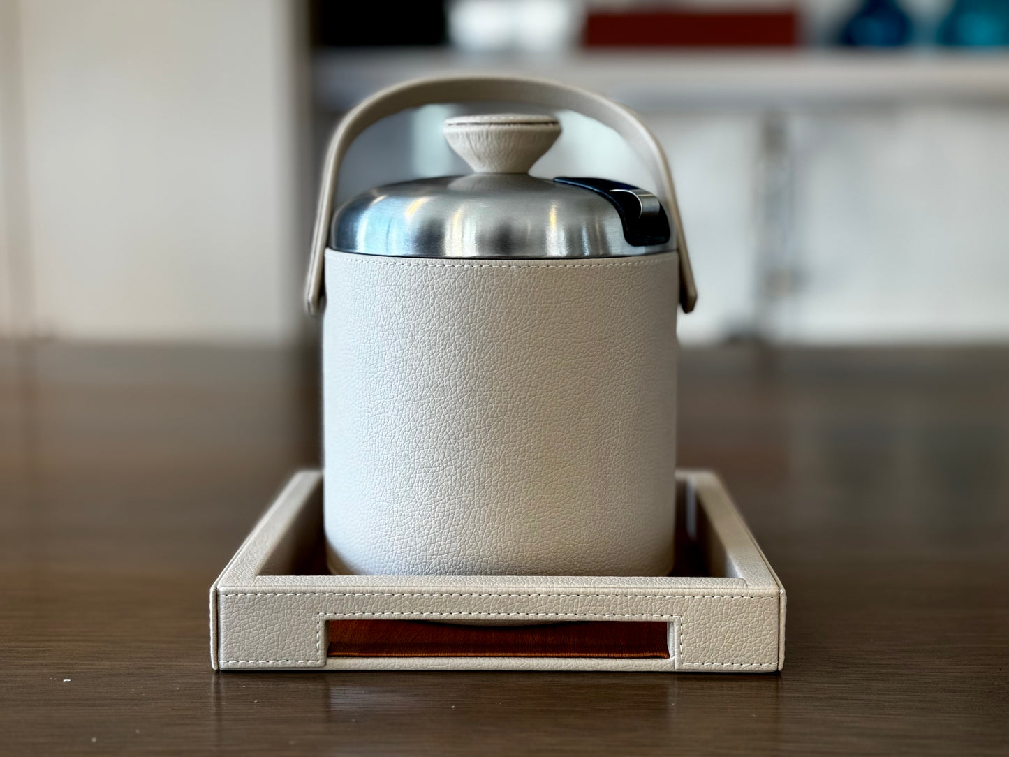Leather Wrapped Ice Bucket