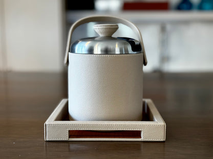 Leather Wrapped Ice Bucket