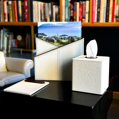 Ivory Essence with Wood Accents