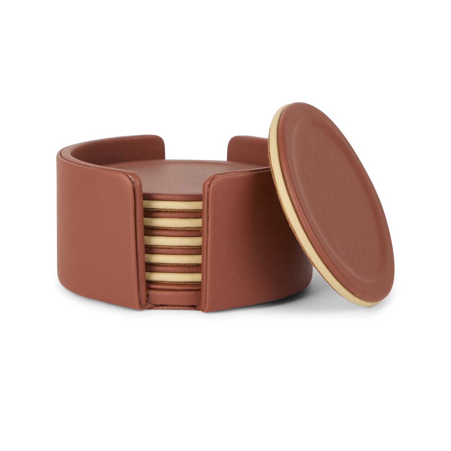 Cognac Leather Office Set