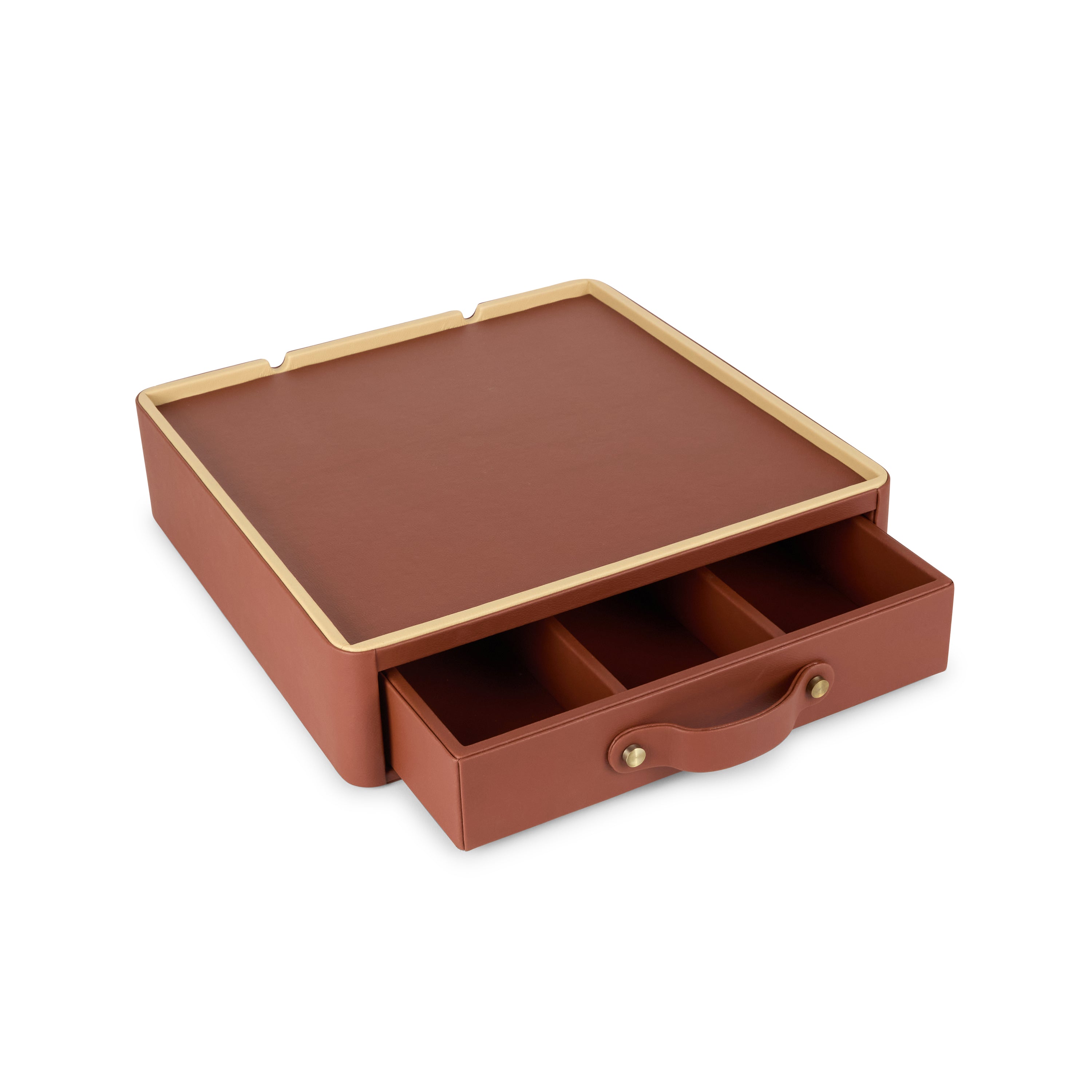 Cognac Leather Tea & Coffee Box