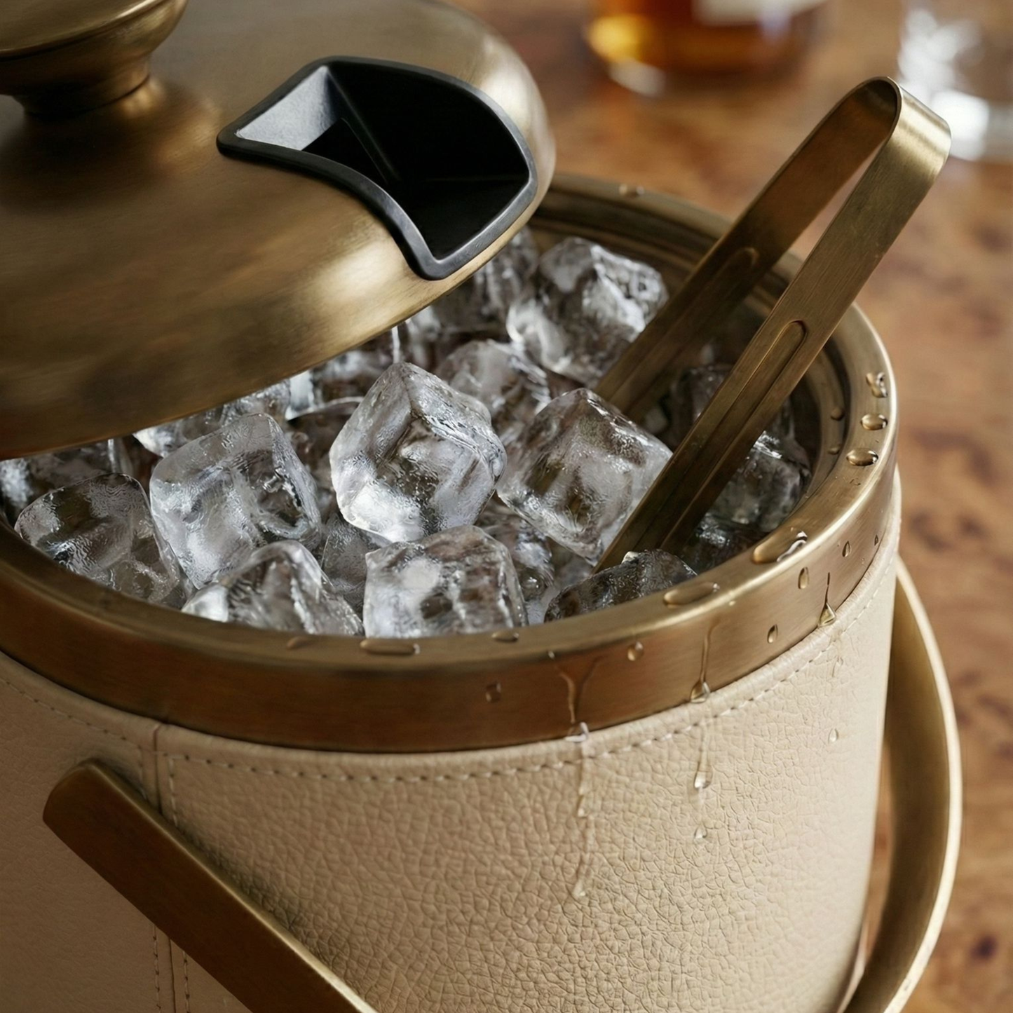 Leather Wrapped Ice Bucket